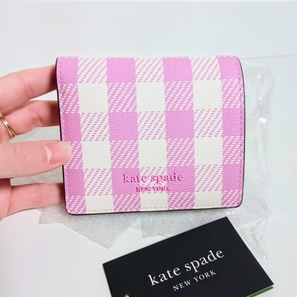 Kate Spade New York Morgan Gingham Field Small Bifold Wallet - Picture 3 of 5